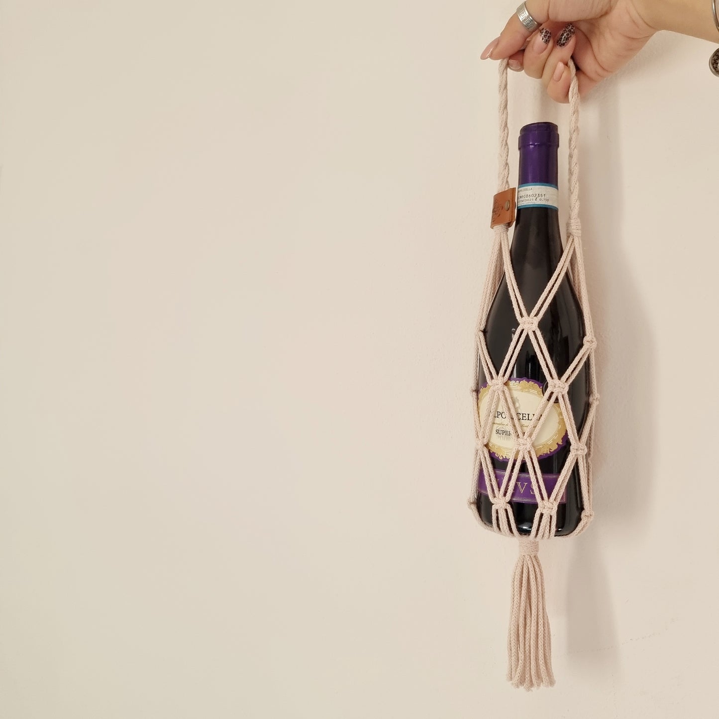 Portabottiglie in Macramè