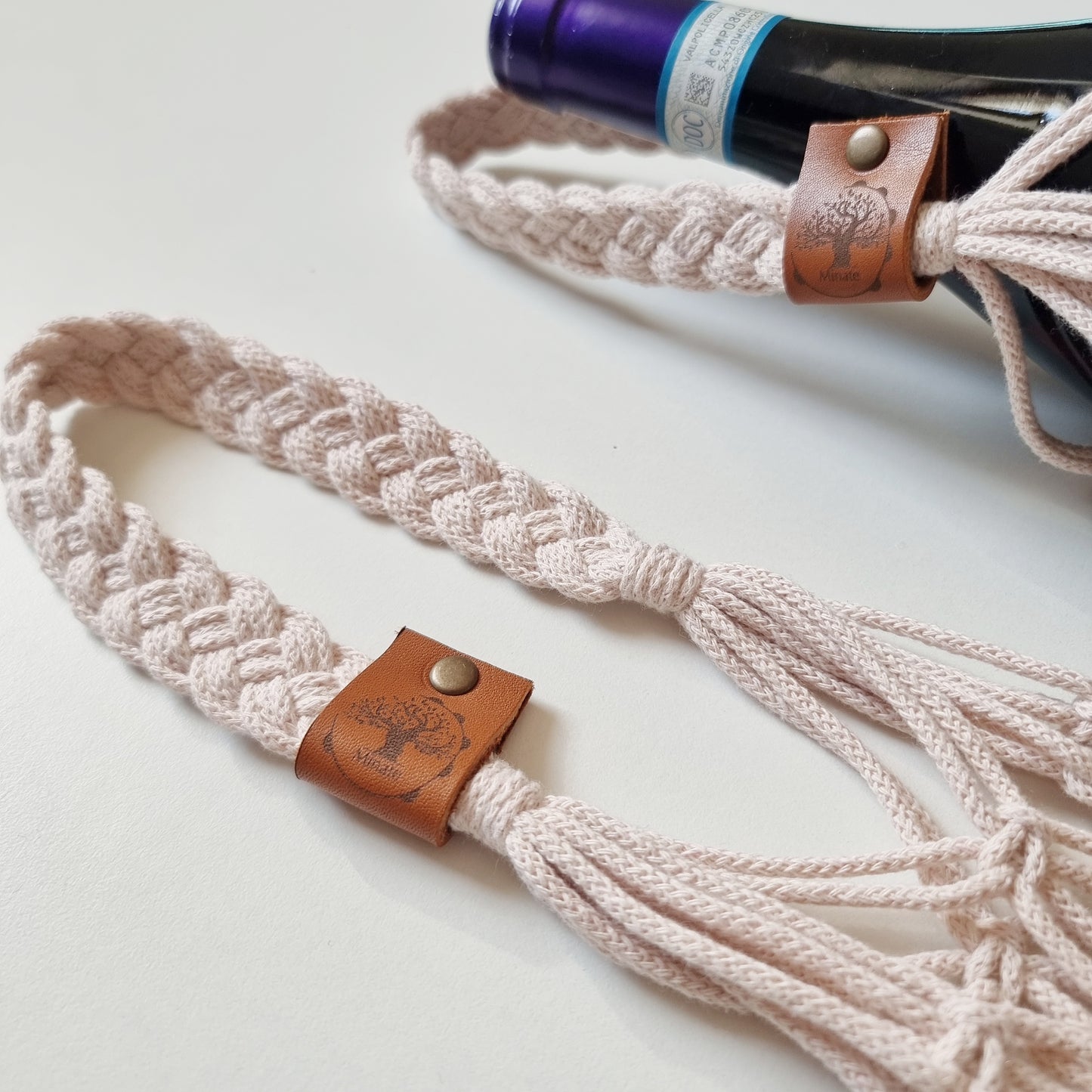 Portabottiglie in Macramè