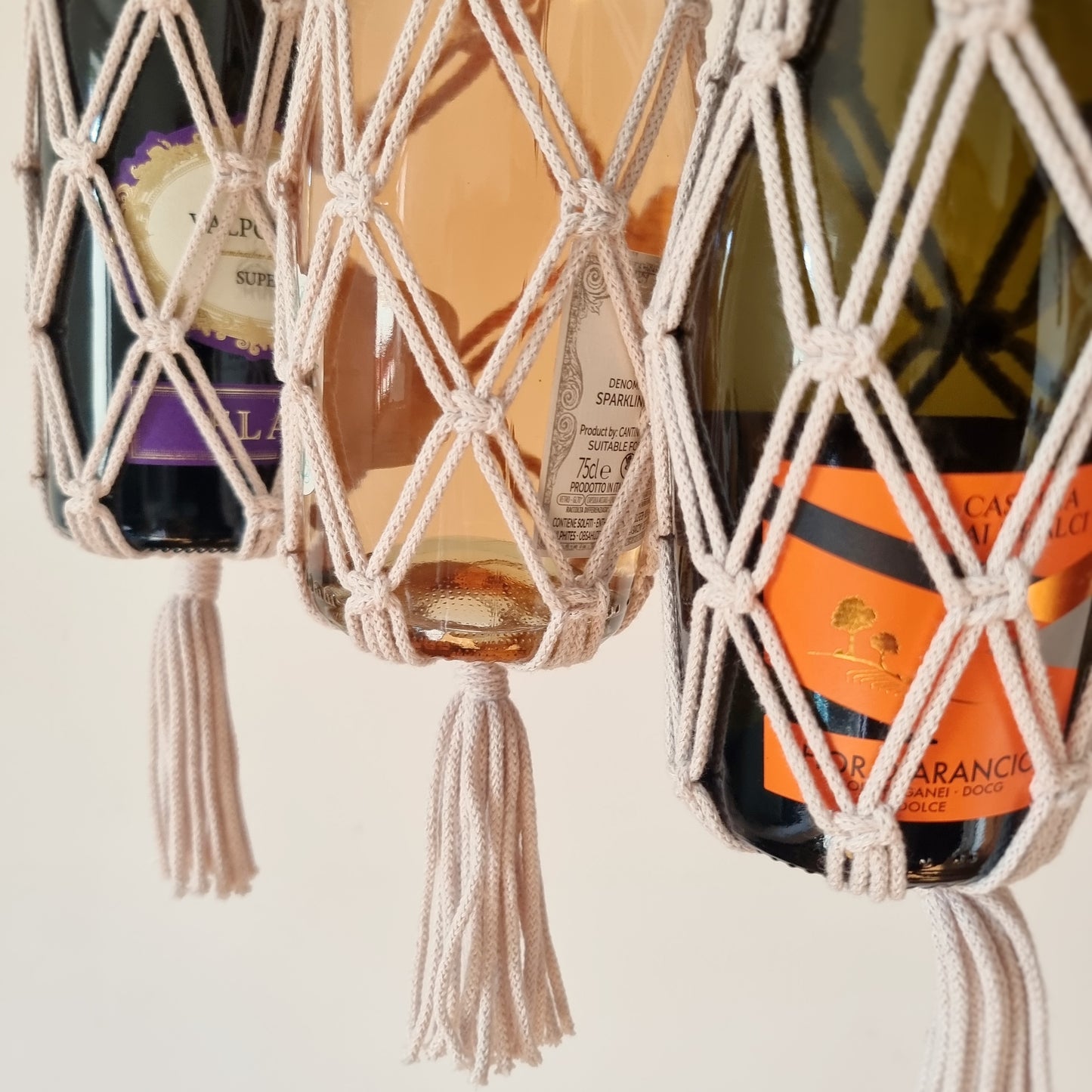 Portabottiglie in Macramè
