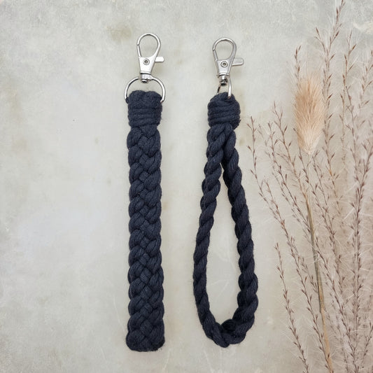 Laccio da polso in Macramé - Nero