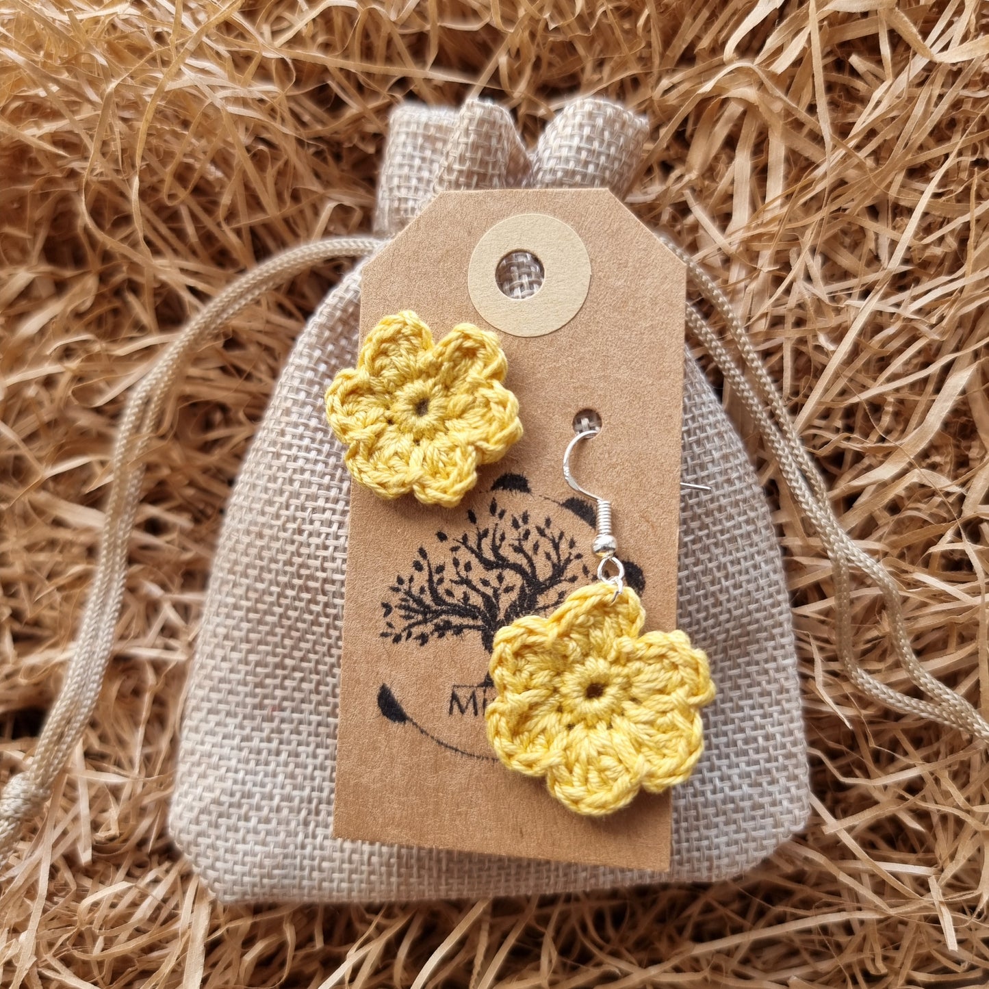 Orecchini Fiore - Giallo Miele